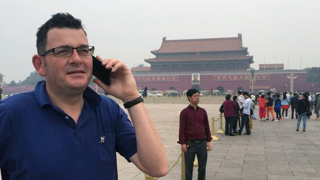 Daniel Andrews at Tiananmen Square in Beijing in 2015.