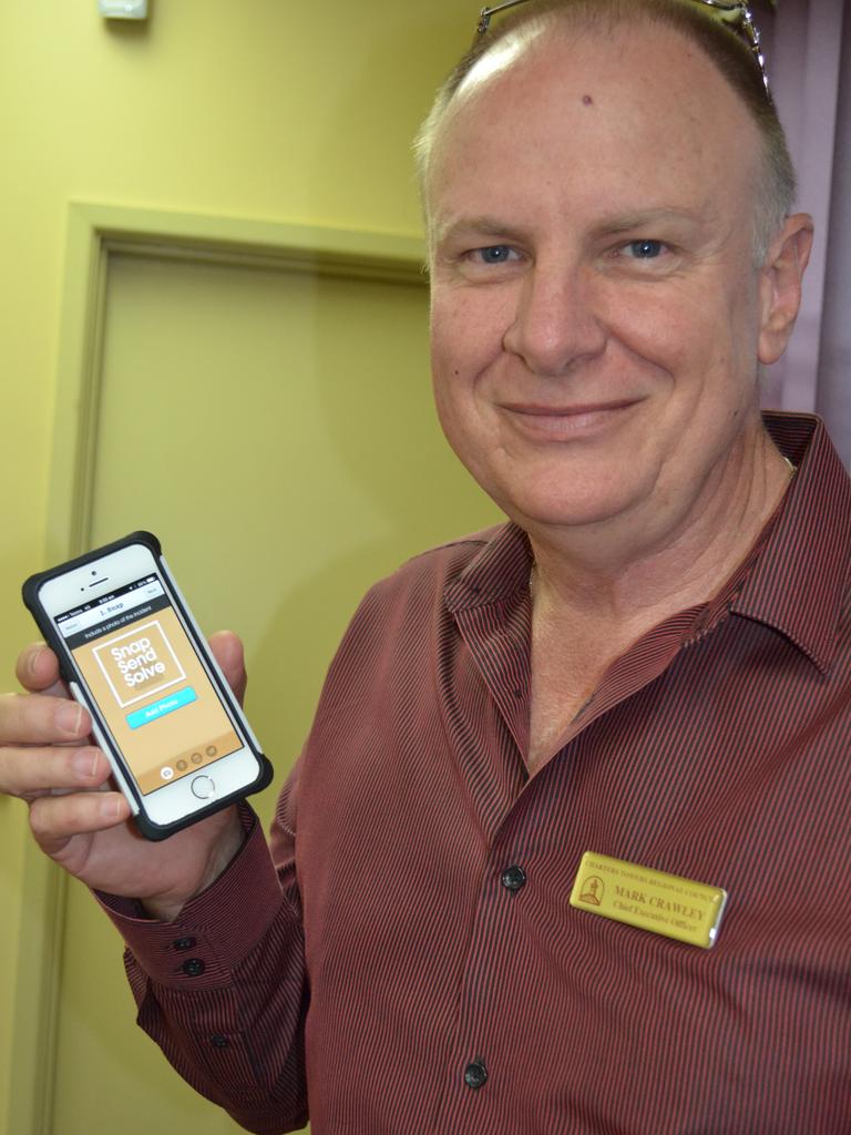 CEO Mark Crawley with Snap Send Solve app