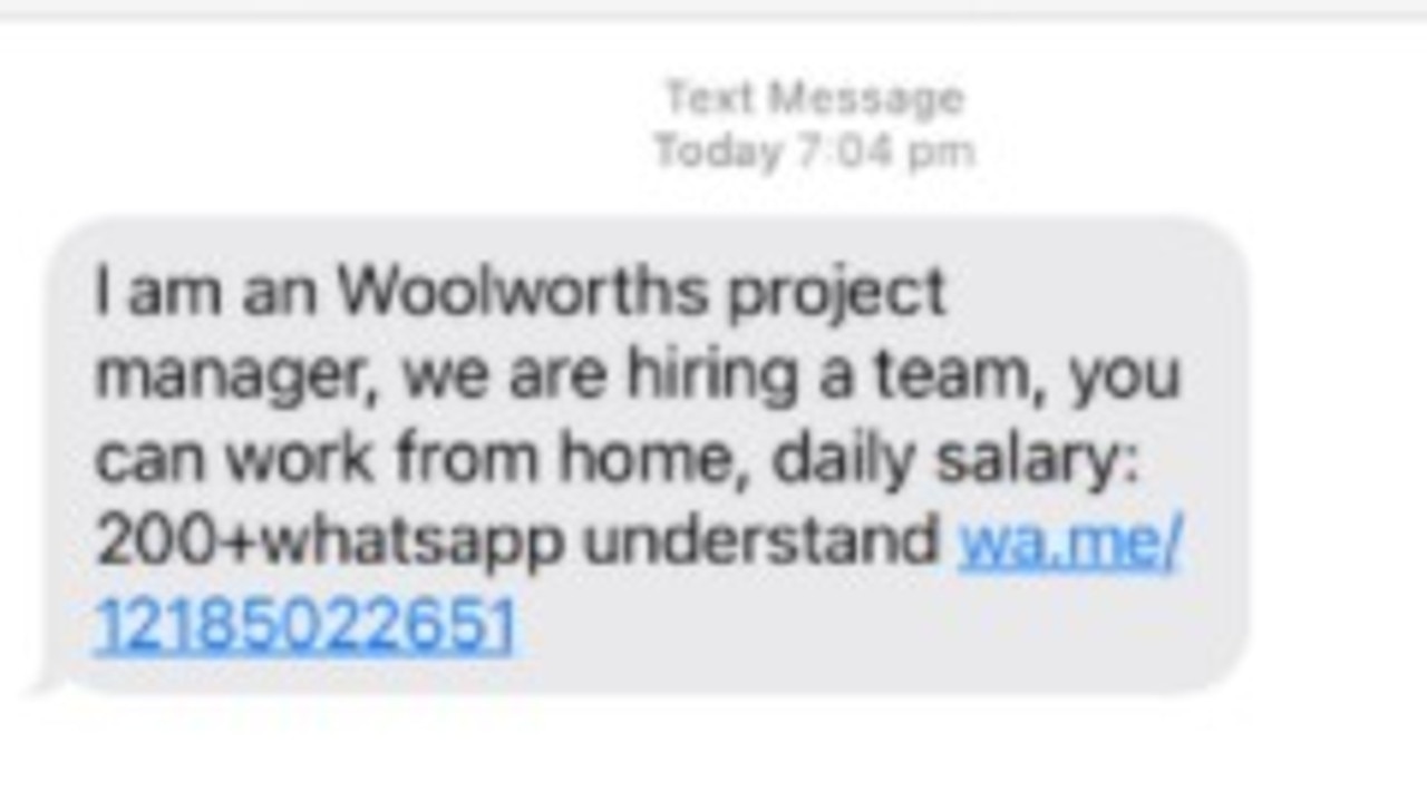 Woolworths text scam: Aussie job hunters targeted in new pandemic grift ...