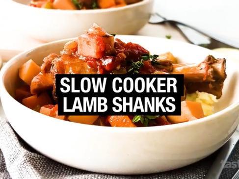 Slow cooker lamb shanks