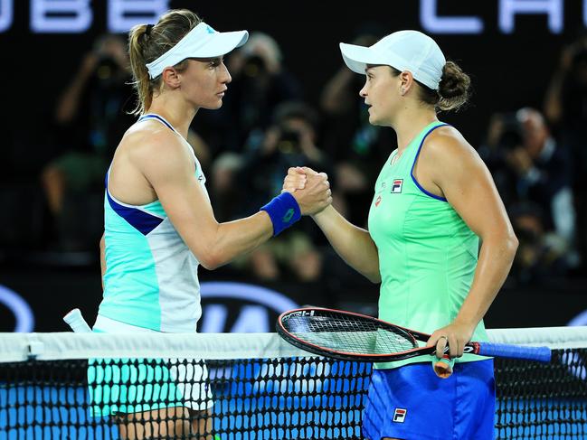 Barty dealt with Tsurenko at the 2020 Australian Open. Picture: Mark Stewart