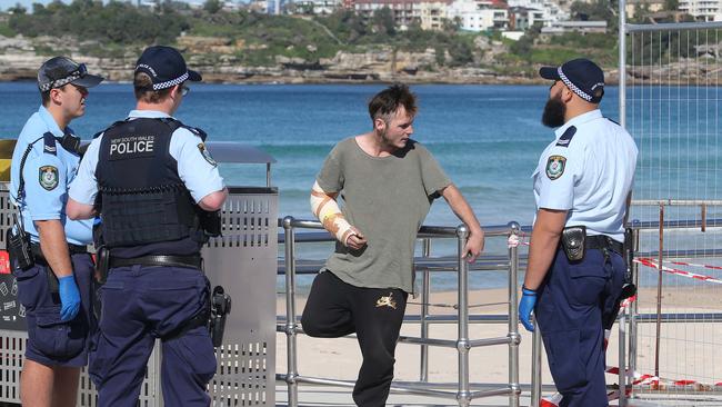 The man was arrested at Bondi on Sunday. Picture: Matrix Media Group