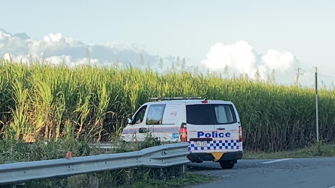 Police have swarmed Horse and Jockey Road after two suspected stolen cars were found bogged in mud. Picture: Melanie Whiting