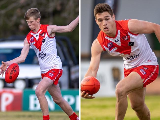 Griffith Swans stars Nicco Conlan (left) and Kahlan Spencer (right). Photos: Andrew McLean