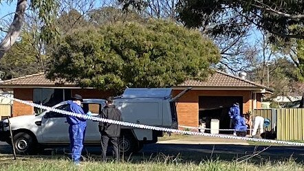 The scene of the fatal stabbing at Margaret Cres, Dubbo. Picture: Tijana Birdjan