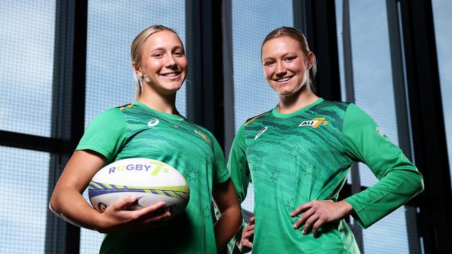 Rugby Sevens stars Teagan Levi (left) and Maddison Levi. Picture: Getty Images