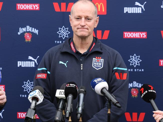 The Daily Telegraph. 8.7.2024 Westpac NSW Blues coach Michael Maguire press conference ahead of State of Origin Game 3. Picture: Rohan Kelly
