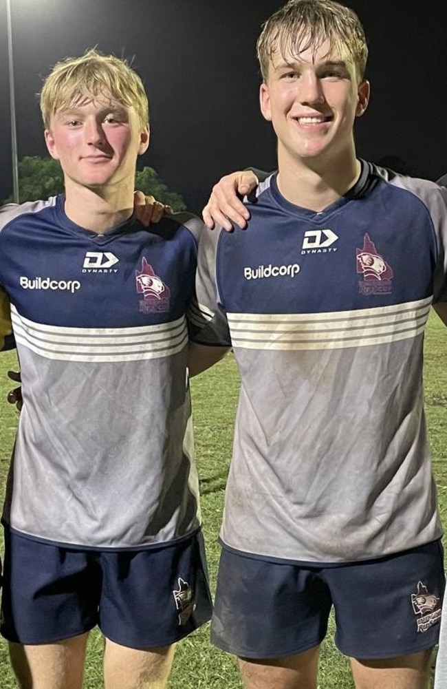 Tom Howard (left) and Jasper Barry (right) at the Emerging Reds Cup.