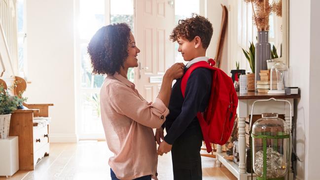 Prepare your child — and yourself — for saying goodbye well ahead of the first day of school. Picture: Supplied