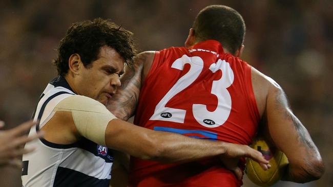 Lance Franklin set the standard with this contest. Picture: Wayne Ludbey