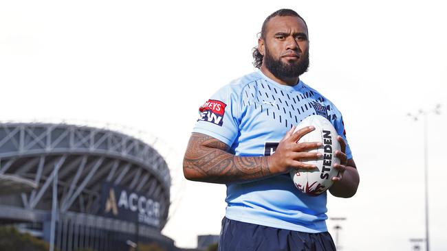 Blues enforcer Junior Paulo is using his profile to help steer kids in the right direction. Picture: Sam Ruttyn