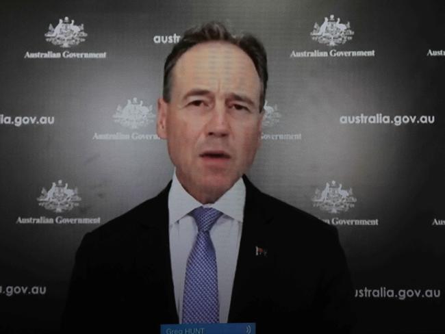 Federal Health Minister Greg Hunt said the comments were ‘another attempt’ at playing ‘politics with the pandemic’. Picture: NCA NewsWire / Gary Ramage