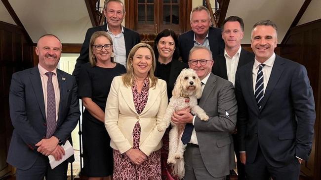 An image posted on Anthony Albanese's Instagram of him with the national cabinet in Canberra