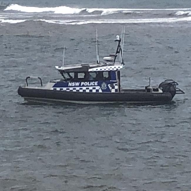 NSW Police vessels are involved in the search. Picture: Manly Daily