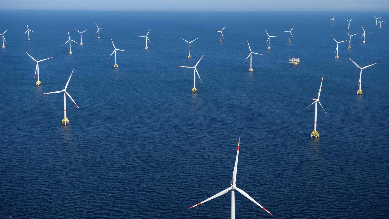 A wind turbine farm in the Baltic Sea. An offshore wind farm green lit for the Illawarra will be scrapped if the Coalition wins government. Picture: Fred Tanneau