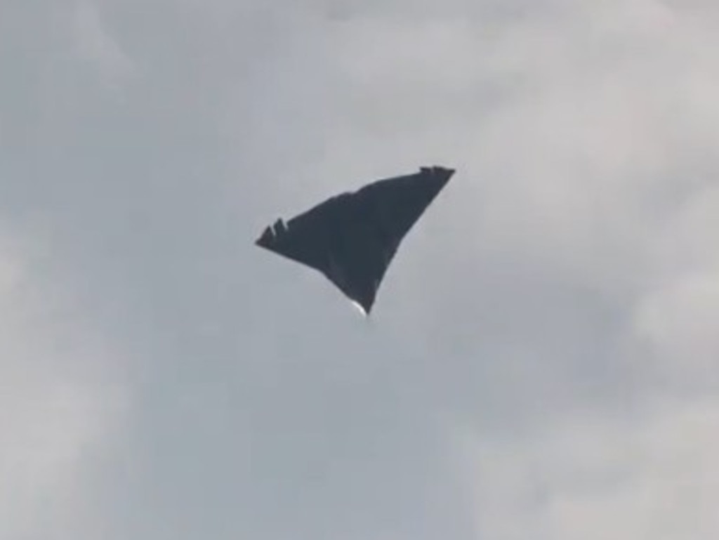 Though videos and images that have been circulating haven’t been officially verified, they appear to show a tailless jet soaring with a two-seat Chengdu J-20S fighter closely behind.. Picture: @Clay_PLAPAP