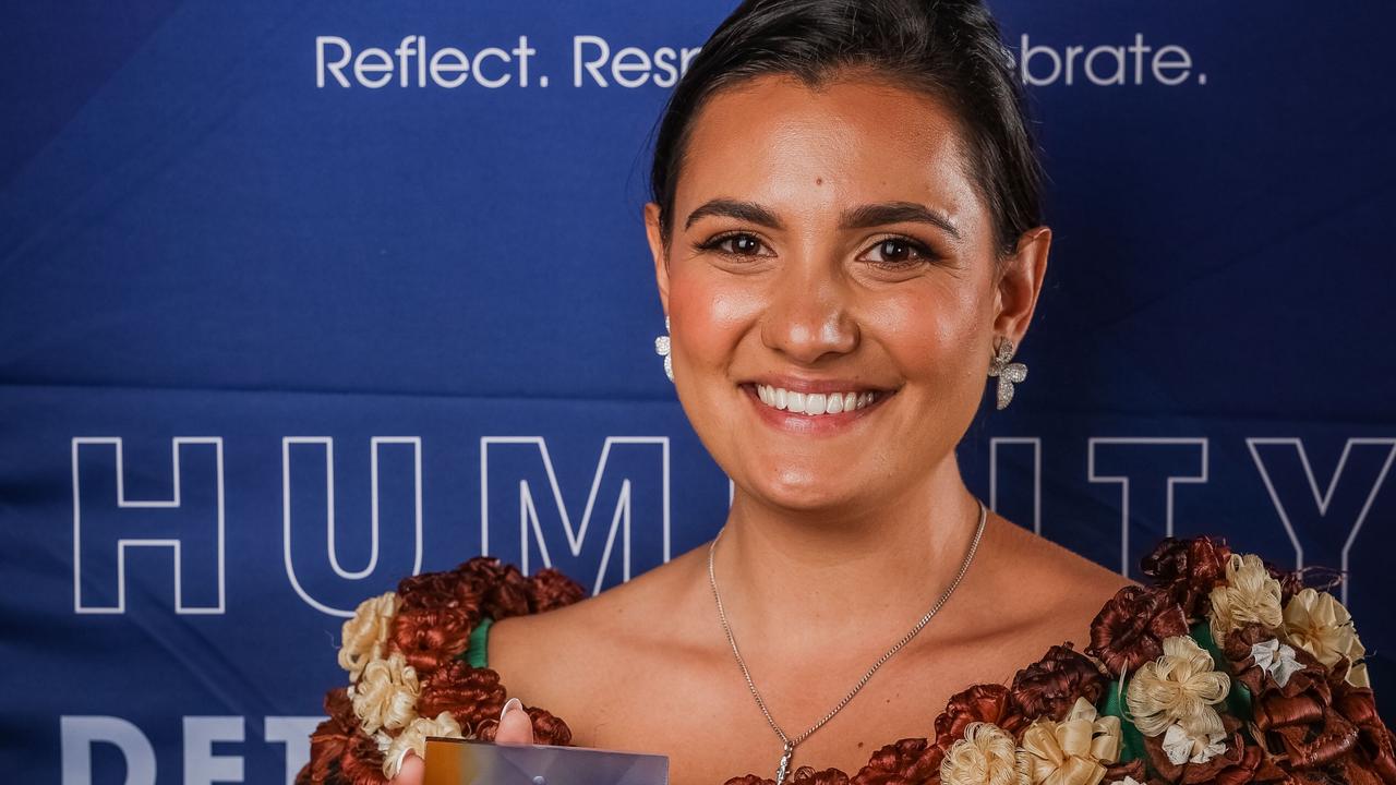 Queensland Young Australian of the Year Talei Elu, 30 is calling for changes in the recruitment of government roles following the sentencing of Dion Creek. Picture: NADC/Salty Dingo