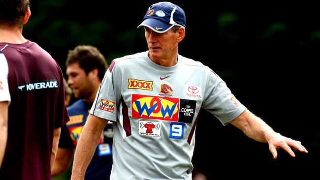 Wayne Bennett during the Bronco's final training session before their Semi Final game against Melbourne at Suncorp Stadium .