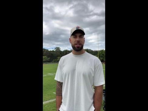 Former NFL player Matt Leo at the Australian combine on the Gold Coast