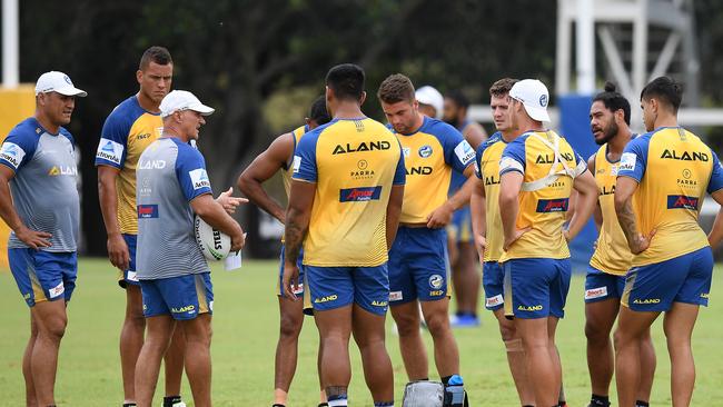 Parramatta face Canberra on Friday night in their opening trial. (AAP Image/Dan Himbrechts) 