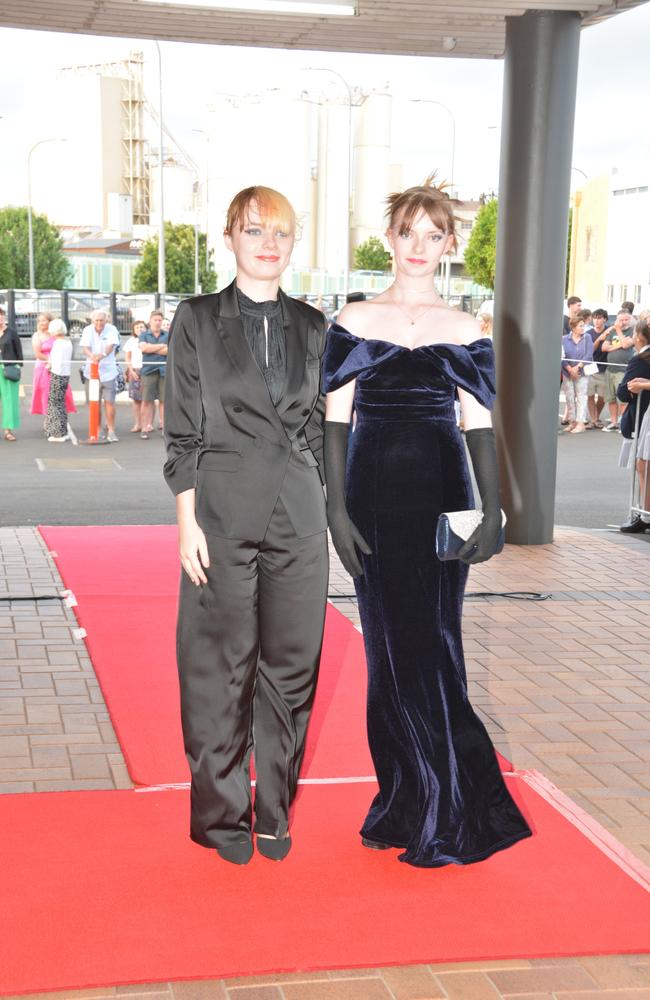 Toowoomba school formals. At the 2023 St Ursula's College formal is graduate Quinn Holt (right) with her partner. Picture: Rhylea Millar