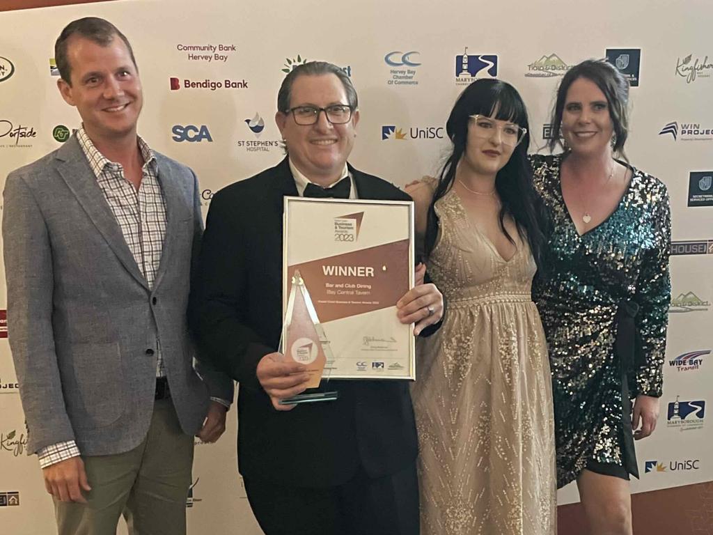 Bay Central Tavern, winner of the Bar and Club Dining category at the Fraser Coast Business Awards 2023.