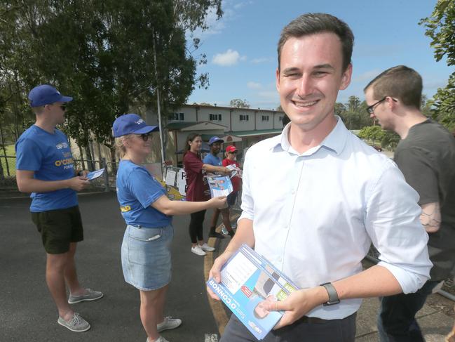 Election Gold Coast , Arundel state school, LNP Candidate for the Seat of Bonney Sam O'Connor.  Picture Mike Batterham