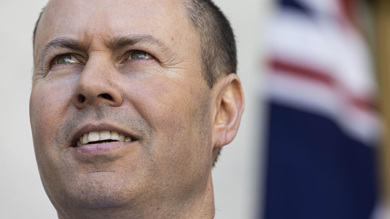 Treasurer Josh Frydenberg during a press conference at Parliament House in Canberra. Picture: NCA NewsWire / Gary Ramage