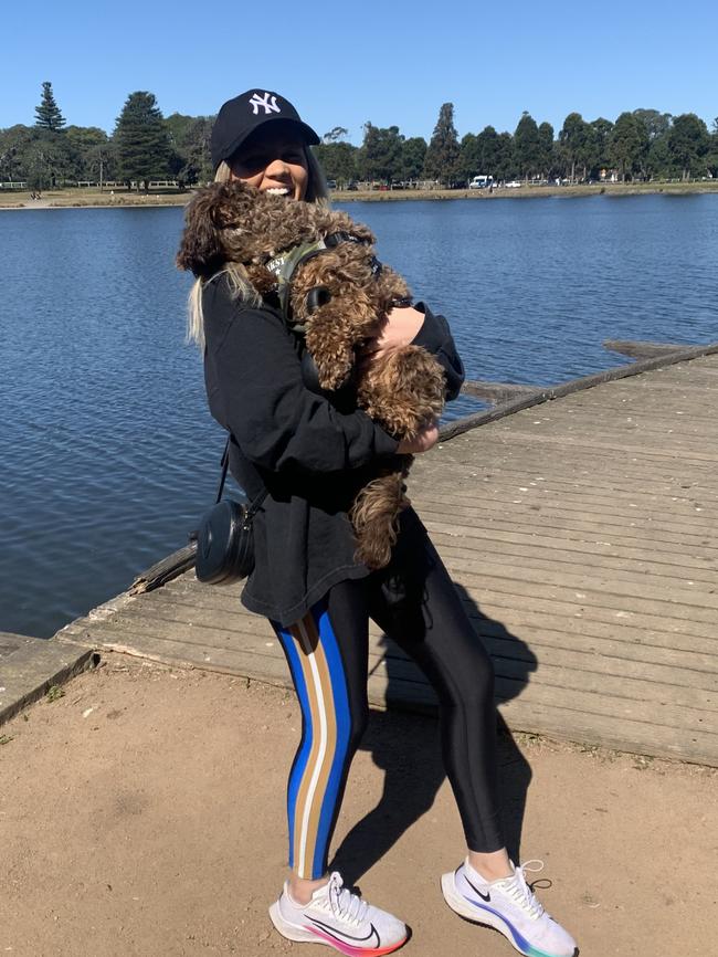 Samantha Jade loves spending time with her dog Banksy.