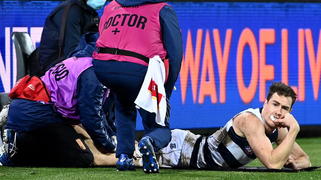 Jeremy Cameron struggled with hamstring complaints all season. Picture: Getty