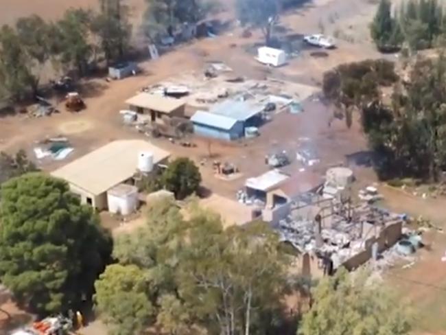 Aerial shots from the scene at Ootha where a 68-year-old man was allegedly kidnapped and left for dead. Picture: 7News