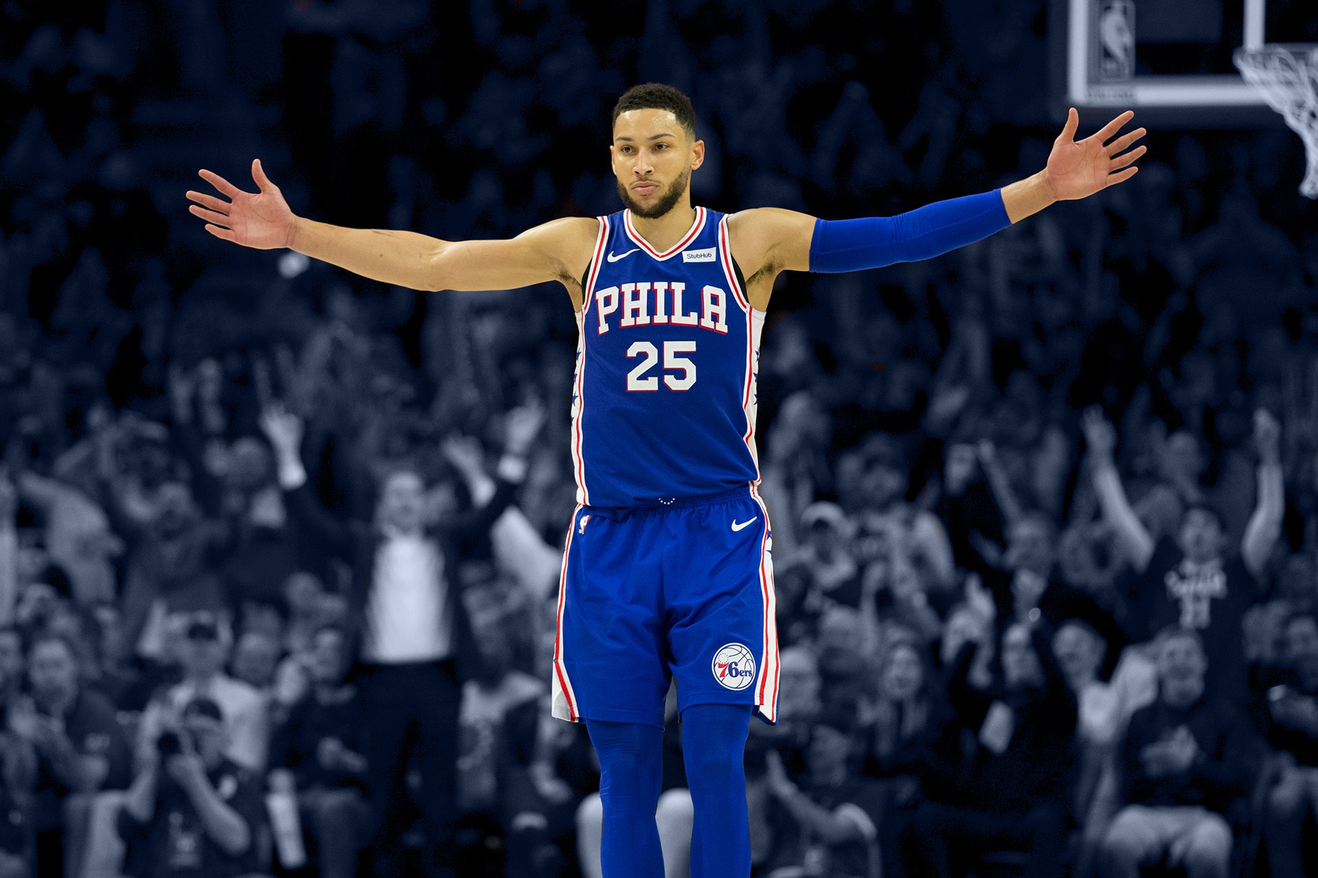 NBA star Ben Simmons' defiantly wears camo pants as he jets into Sydney