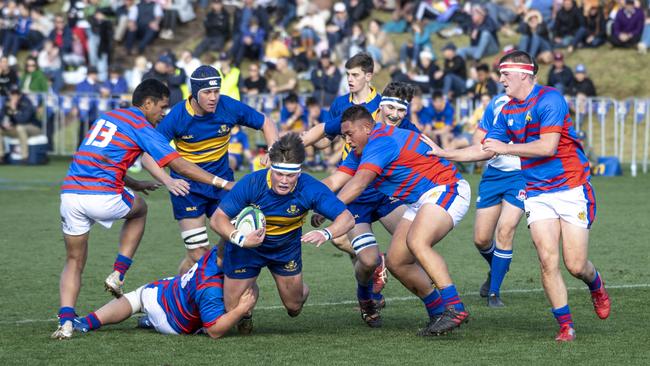 Grammar captain Charlie Wigan. O'Callaghan Cup at Toowoomba Grammar School, Grammar vs Downlands. Saturday, July 24, 2021. Picture: Nev Madsen.