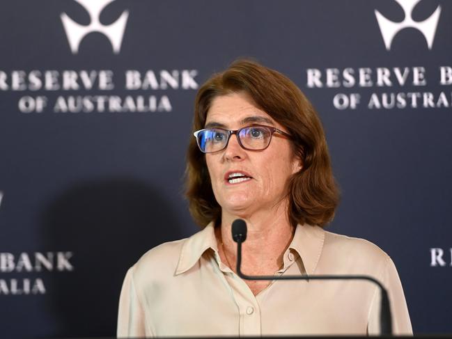 SYDNEY, AUSTRALIA.NewsWire Photos. March 19, 2024.Reserve Bank of Australia Governor Michele Bullock during press conference.Picture: NCA NewsWire / Jeremy Piper