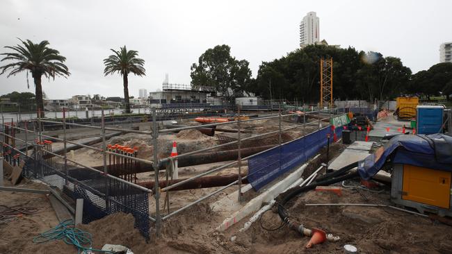 Condev building sites left quiet after its collapse. Picture Glenn Hampson