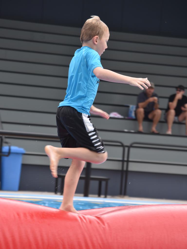 PARTY TIME: There were plenty of splatters and splashes at Dalby's pool party on Saturday.