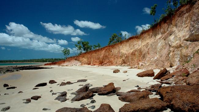 Cobourg Peninsula Red Cliffs and Sandy Beach.