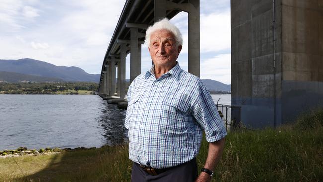 Frank Manley, 94, of Hobart who survived the Tasman Bridge Disaster 50 years ago. Picture: Nikki Davis-Jones