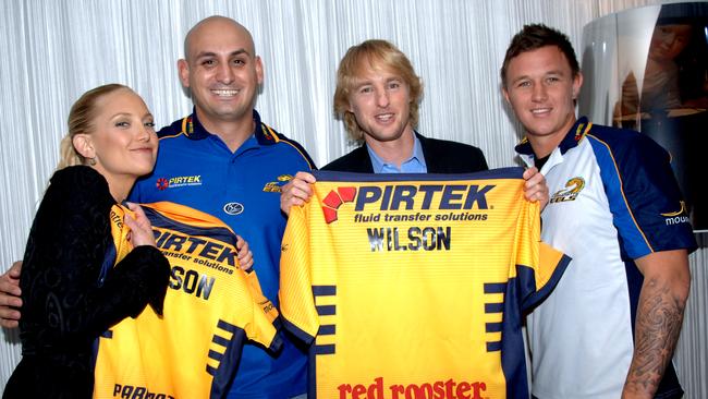 Kate Hudson and Owen Wilson meet Parramatta Eels Michael Vella and Tim Smith at Greater Union Cinemas.