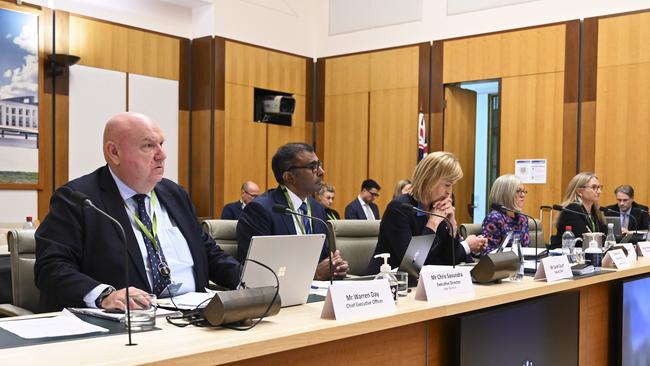 ASIC chief of operations Warren Day, general counsel Chris Savundra, deputy chair Sarah Court, deputy chair Karen Chester and commissioner Kate O'Rourke. Picture: Martin Ollman