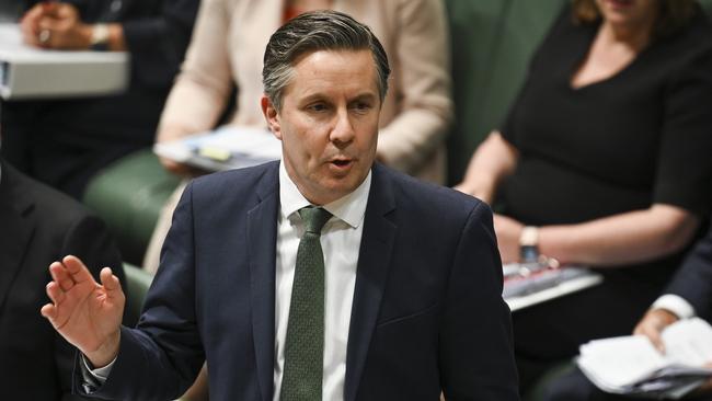 Minister for Health and Aged Care Mark Butler during Question Time at Parliament House in Canberra. Picture: NCA NewsWire / Martin Ollman