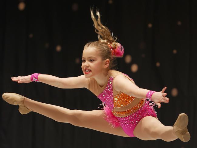 Grace Veitch.  Southern Tasmanian Dancing Eisteddfod 2024. 7 years jazz solo section.  Picture: Nikki Davis-Jones