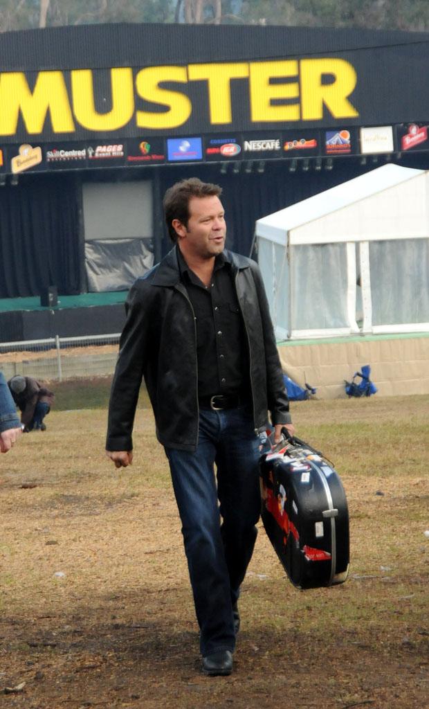 Troy Casser Daley arrives for his spot on the Today show. Picture: Craig Warhurst