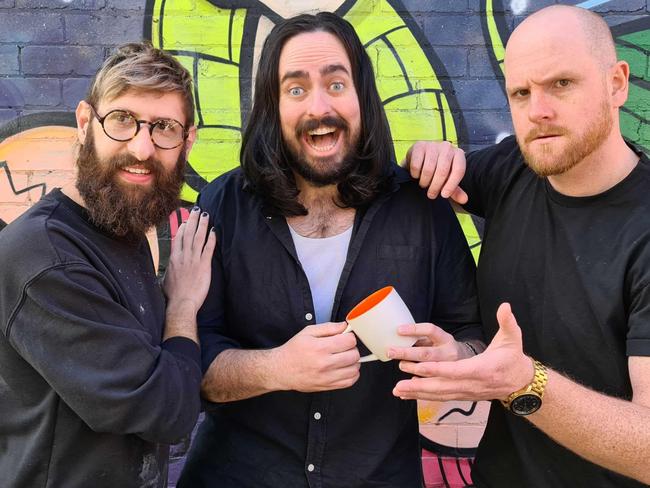 Aussie comedy trio Aunty Donna on their, unexpected appearance in the coming comedy-fantasy blockbuster Dungeons and Dragons: Honor Among Theives. Supplied