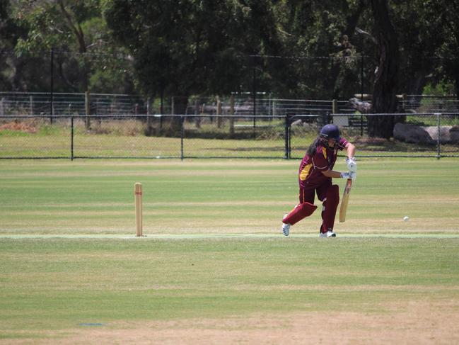 Kylie Walters brings up her century for Skye.