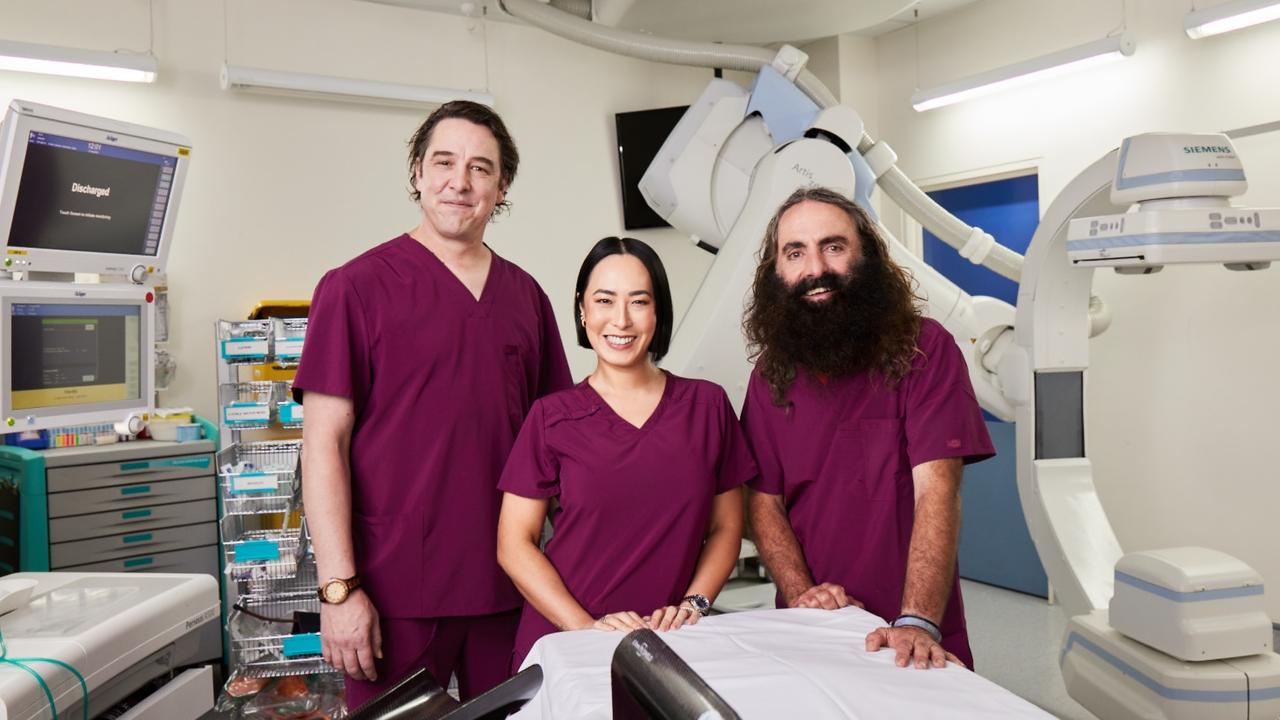 Samuel Johnson, Melissa Leong and Costa Georgiadis will explore the challenges facing the Australian public health system in a three-part doco on SBS. Picture from SBS.