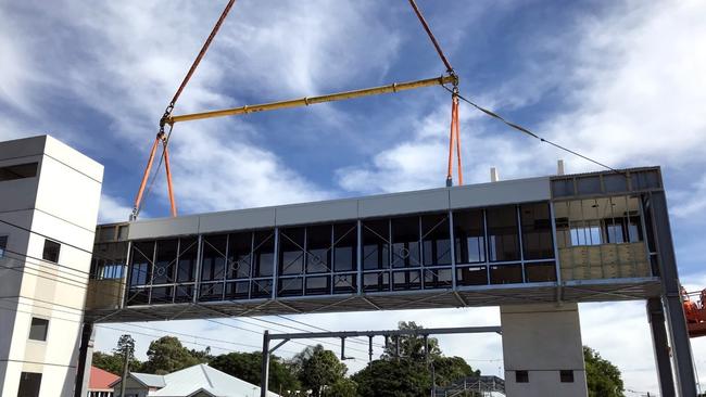 A new footbridge was installed in May.