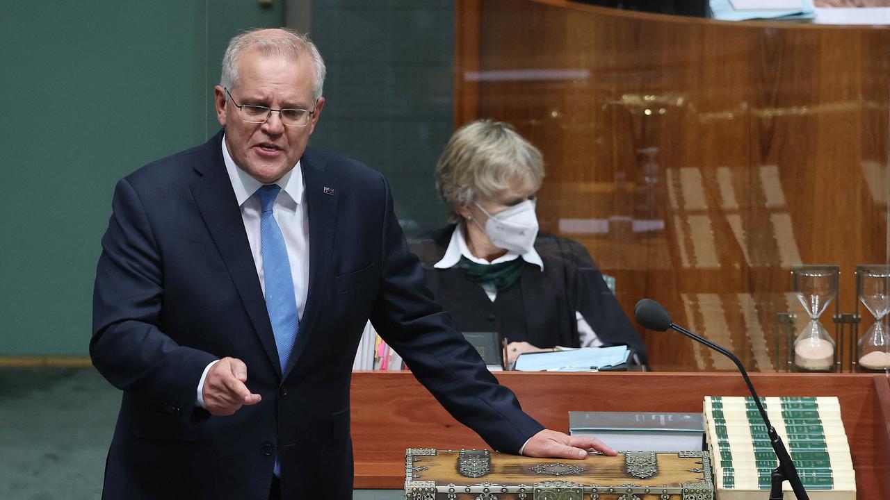 Prime Minister Scott Morrison says his Government has stood up to coercion and threats for foreign powers. Picture: Gary Ramage/NCA NewsWire