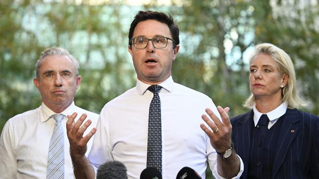 Mr Littleproud fended off challenger senator Matt Canavan. Picture: NewsWire / Martin Ollman