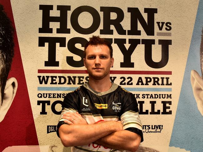 Boxers Jeff Horn and Tim Tszyu at Queensland Country Bank Stadium for announcement of 'Rumble on the Reef'. Jeff Horn. Picture: Evan Morgan